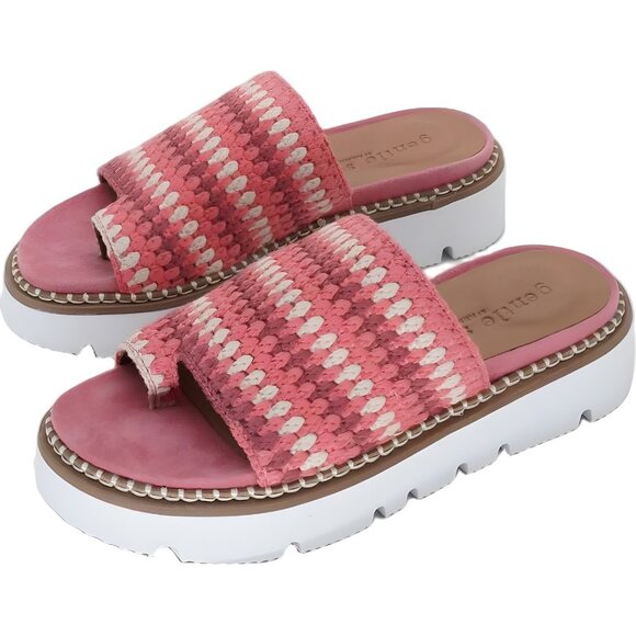 Gentle Souls by Kenneth Cole Lavern Wedge Sandal Poppy Multi - Women's US 6 - Picture 2 of 6